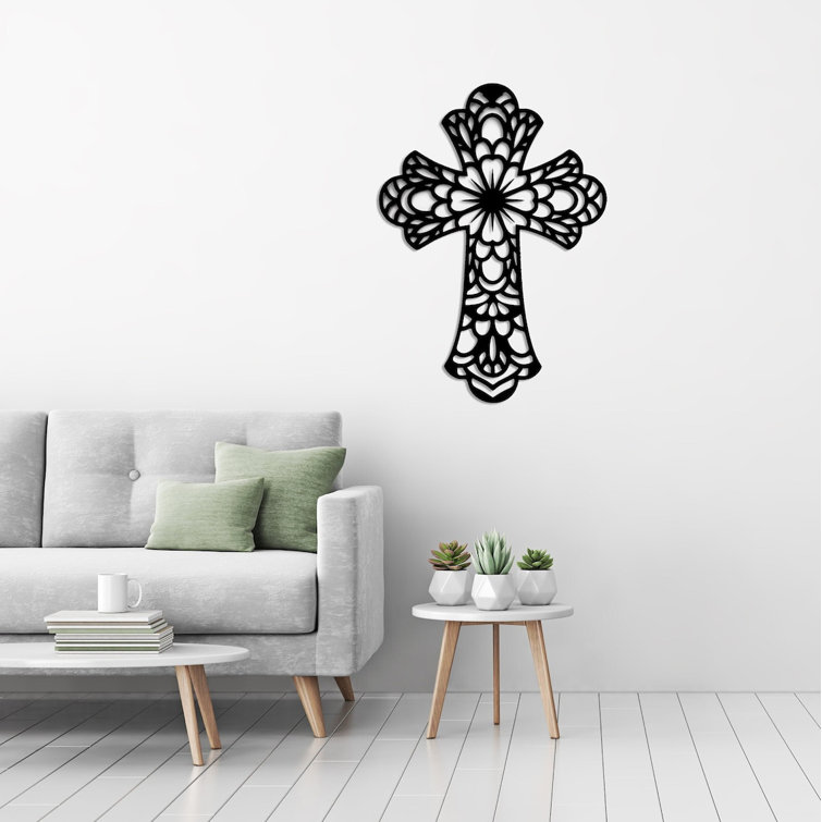 Bloomsbury Market Floral Cross Wall Décor | Wayfair.co.uk